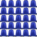 KUUQA 25Pcs Drawstring Backpack Bags String Backpack Sport Bag Sack Cinch Tote Gym Backpack Bulk for Gym Sport Traveling,Royal Blue