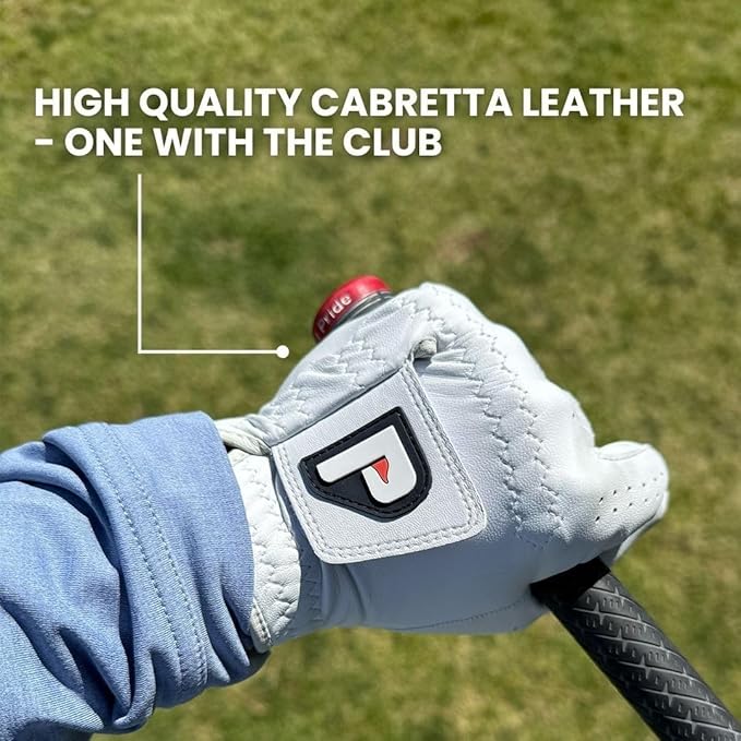 PUR3 Cabretta Leather Golf Gloves Men | Multi-Pack | Real Genuine Ultra Soft Leather Golf Glove | with Ball Marker