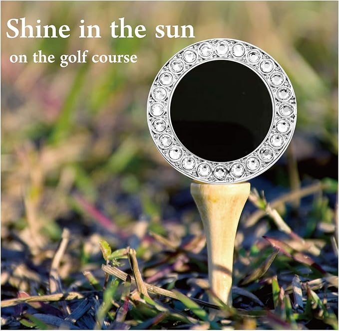 Golf Ball Marker Hat Clip with Pearl Crystal Ball Marker, Golf Accessories, Golf Gifts, Golf Ball Markers for Women