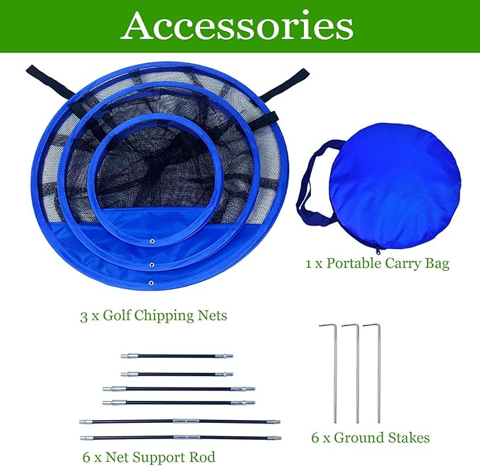 SANTA CASA Pop up Golf Practice Net - Foldable Chipping Target, 1 Carry Bag, Adults Indoor Outdoor Backyard Golf Gifts