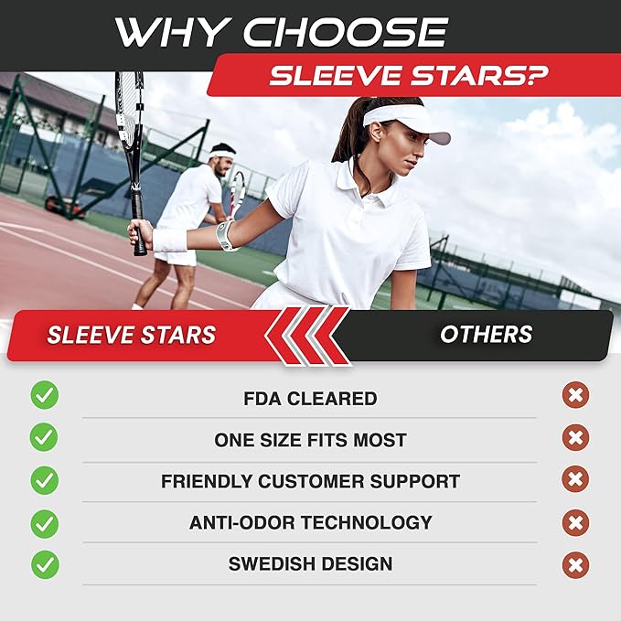 Sleeve Stars Tennis Elbow Brace for Women - Adjustable Tennis Elbow Strap, Golfers Elbow Brace for Men, Counterforce Brace for Tendonitis Relief, Fits 9"-23" (Pair/Mint Green)