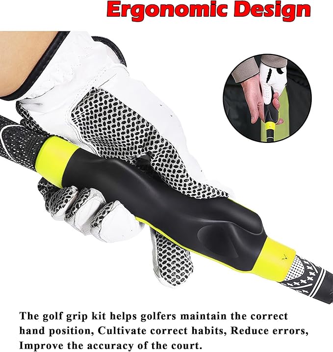 2 Pcs Golf Grip Trainer, Lightweight Golf Training Aid to Help Train Correct Hand Position, Right Hand Golf Swing Trainer