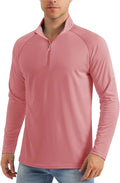 MAGCOMSEN Men's Long Sleeve Sun Shirts UPF 50+ Tees 1/4 Zip Up Fishing Running Rash Guard T-Shirts Outdoor Shirt