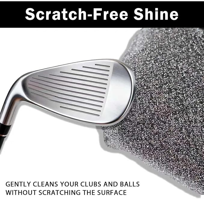 Portable Golf Club & Ball Cleaning Kit - Golf Cleaning Pouch with Towel, Lightweight Hanging Golf Accessory for Bag