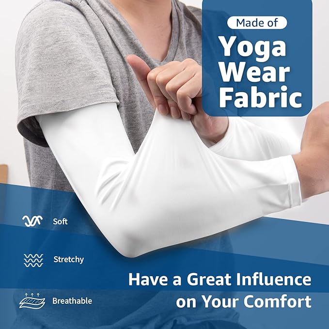 YESLIFE UV Sun Protection Arm Sleeves for Men & Women, UPF 50 Cooling Sports Sleeve