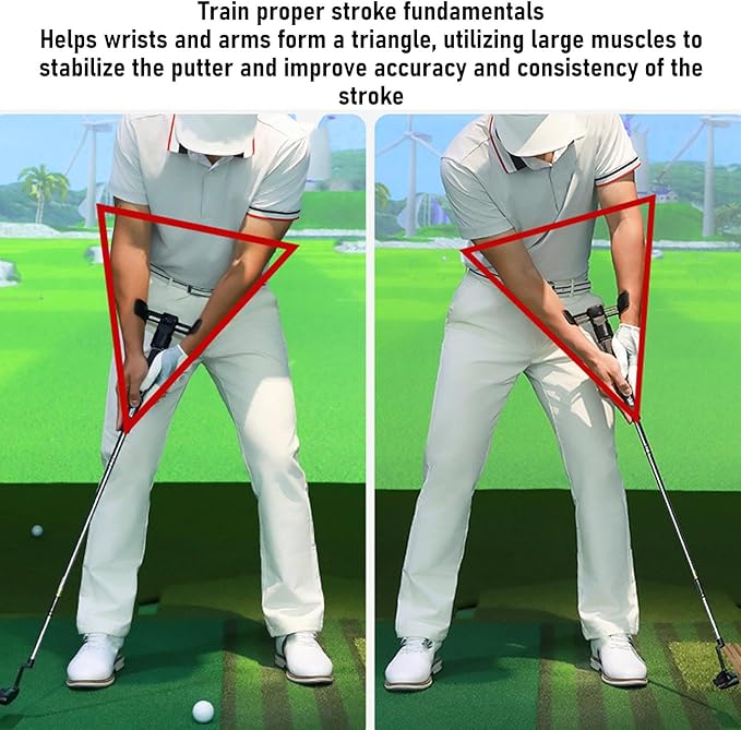Golf Training Aid, Adjustable Portable Swing Putting Aid Trainer Posture Correction for Beginners