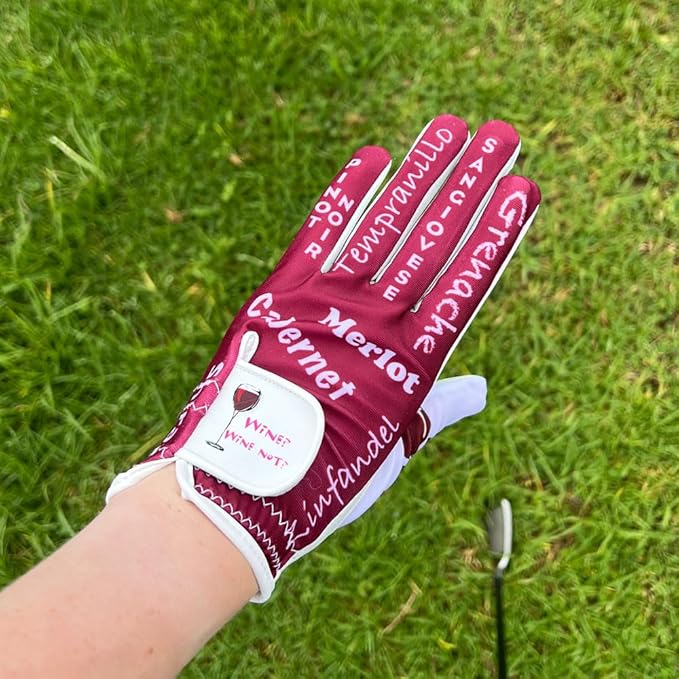 Giggle Golf Women's Golf Glove - Adjustable Strap, Left Hand Gloves for Women