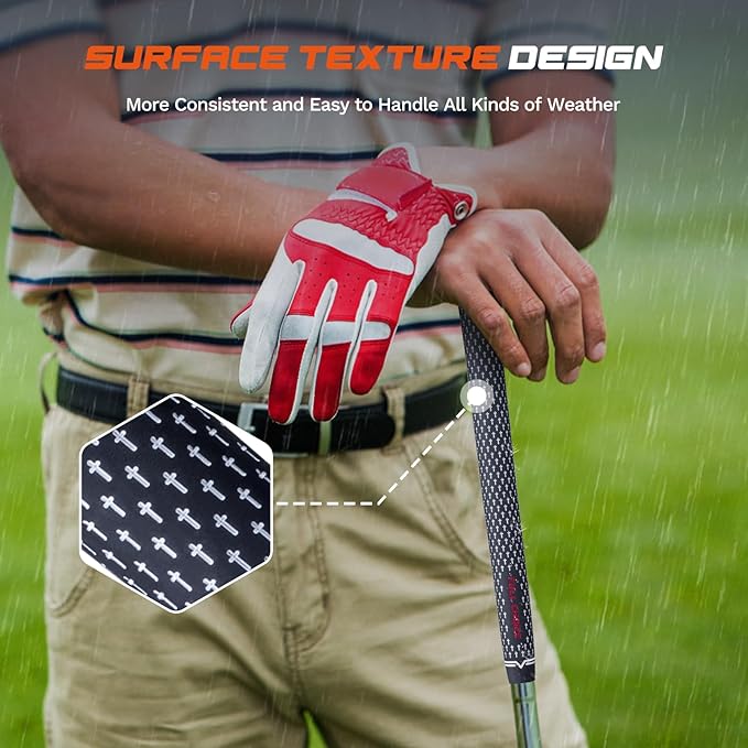 Rubber Golf Grips 13 Pack, Concise Fashion Design, Non-slip, Choose from 13 Grips Set or 13 Grips with Regripping Kit, Standard/Mid/Jumbo Size, 5 Colors Available, RG02 Golf Club Grips
