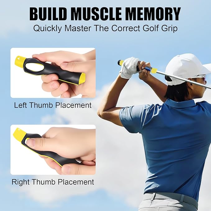 Golf Grip Trainer, Grip Trainer Golf to Help Train Correct Hand Position, Golf Training Aid, Golf Club Grips, Golf Grip Kit