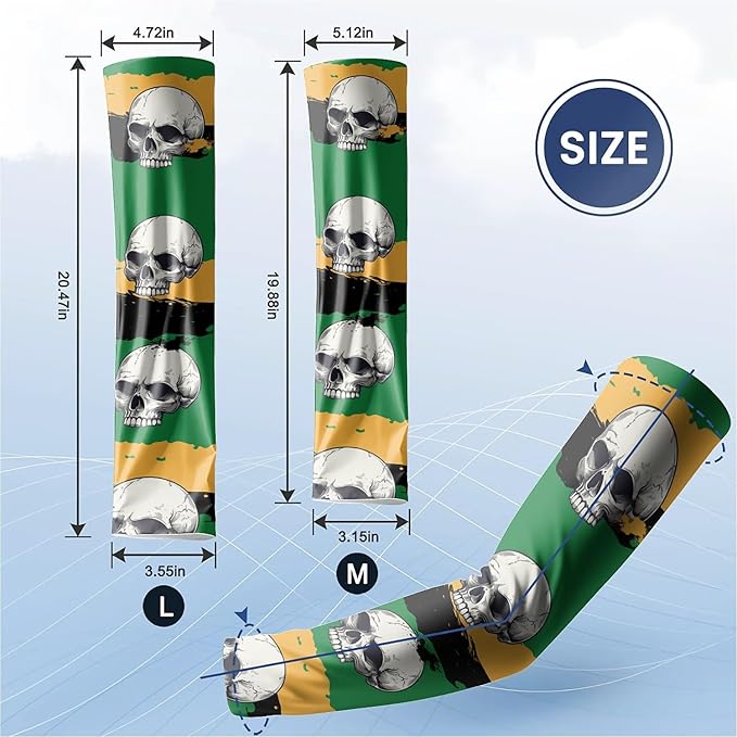 Cooling Arm Cover For Men & Women - Uv Sun Protection Arm Sleeves For Driving Golfing Fishing Cycling Hiking (L)