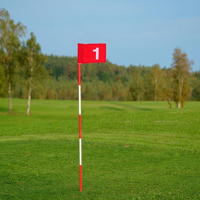 4Pcs 4Pcs Numbered Training Flags Durable Putting Course Flags for Practice Portable Lightweight Golf Markers for Backyard and Outdoor Use