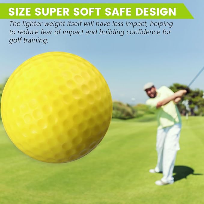 Junkin 80 Pcs Foam Golf Balls Rubber Practice Balls Realistic Feel and Flight Sport Training for Indoor or Outdoor Backyard Golf Training