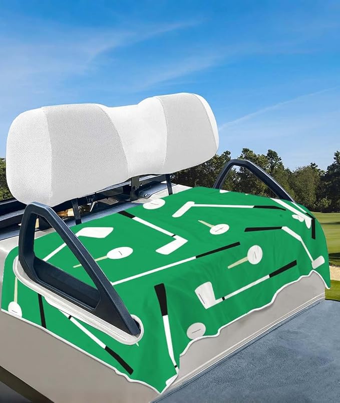 Comfortable Golf Cart Seat Covers, Soft Golf Cart Towel, Golf Cart Accessories, Club Car and Other 2-Seat Golf Carts