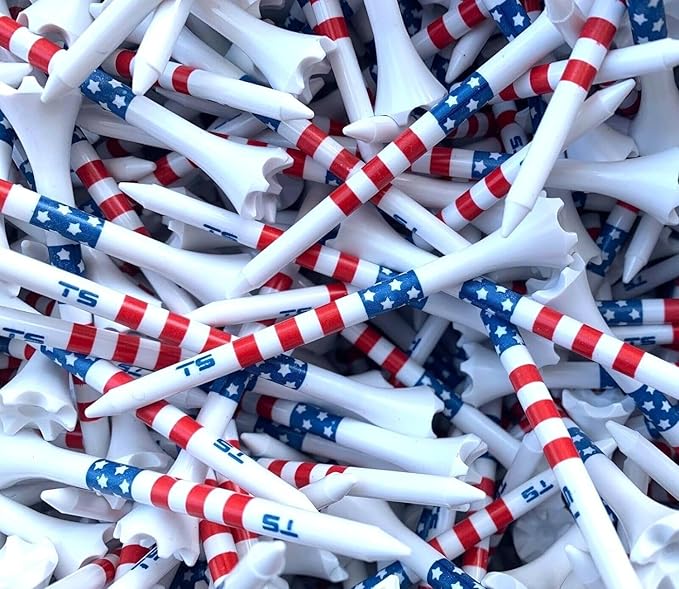 TRUESTRIKE Premium USA Golf Tees – 100-Pack Durable 3¼" / 2¾" Plastic Tees – Made in USA – Perfect Holiday Golf Gift