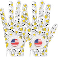 FINGER TEN Golf Gloves Men Right Handed Golfer Left Hand with Ball Marker 2 Pack Leather Breathable Comfortable Weathersof Grip Size Small Medium ML Large XL
