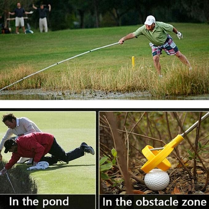 Golf Pickup Retriever Golf Pickup Ball Putter Grip Telescopic Grabber Sucker Retriever Scoop Accessories for Men Women