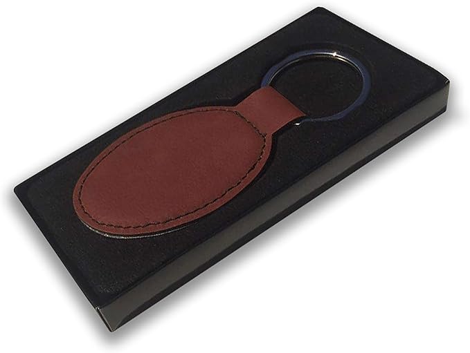 LaserGram Oval Keychain, Sunflowers, Personalized Engraving Included