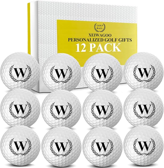 Personalized Golf Balls Gifts for Men, Unique Initial on Golf Balls, Custom Golf Balls, Golf Gifts for Dad, Mom and Golfers(12 Balls)
