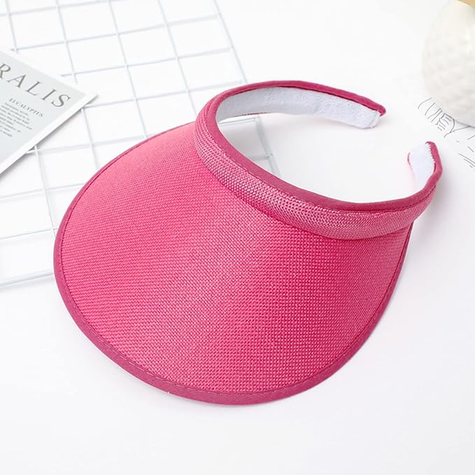 Cloth Covered Slip-On Visor for Women, Adjustable Cap Sports Sun Visors for Men