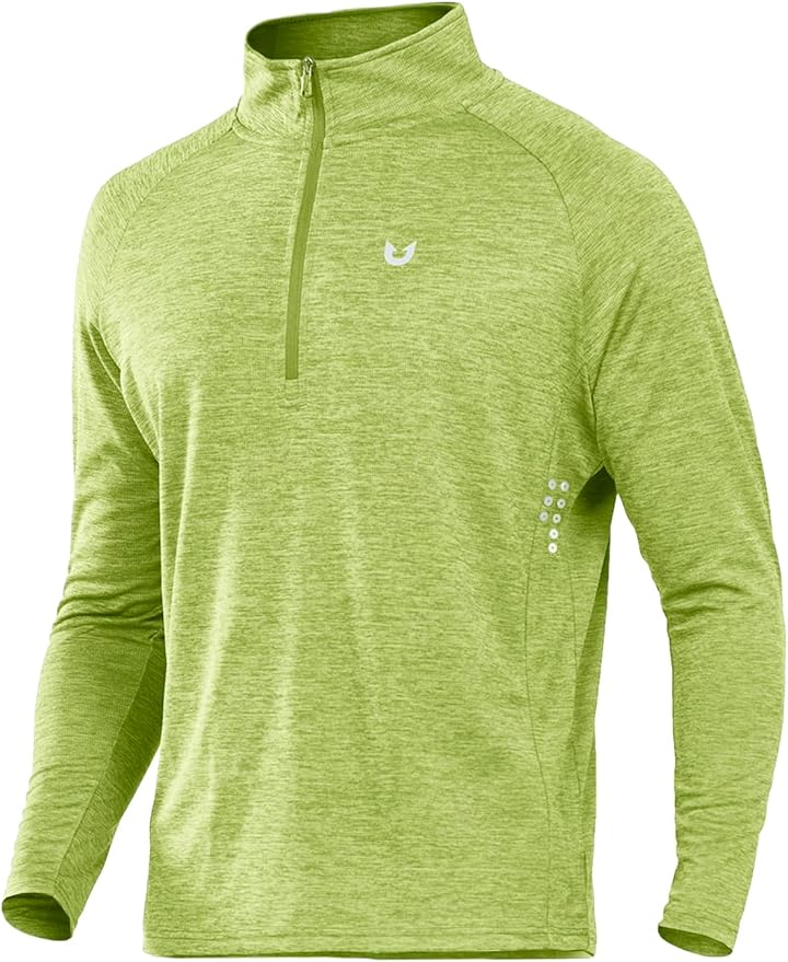 NORTHYARD Quarter Zip Pullover Men Running Shirt Long Sleeve Moisture Wicking Quick Dry Athletic Workout Shirts