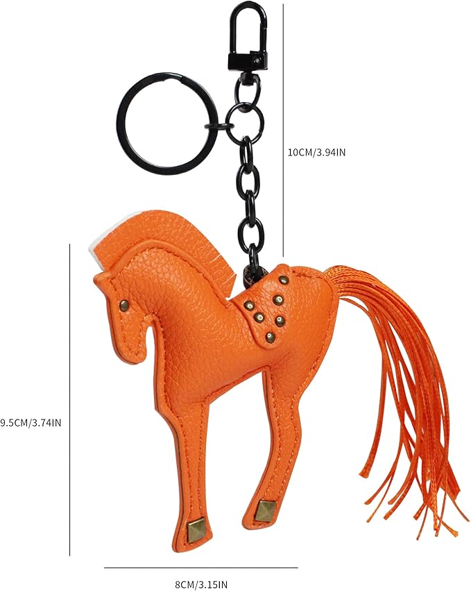 Horse Keychain, Hanging Charm Accessory for Purse, Bag and Backpacks Pony Key Chain for Women