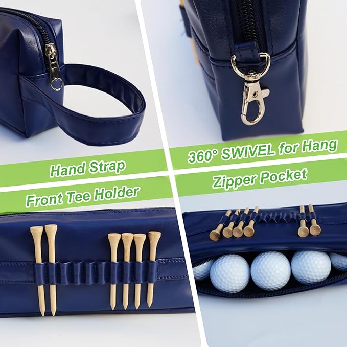 Golf Ball Pouch Bag,Zipper Golf Accessory Bag,Golf Accessory Holder Pouch, Golf Tee Pouch Bag,Golf Accessories for Men/Women