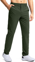 Pudolla Men's Golf Pants Stretch Work Dress Comfy Pants 30"/32"/34" Lightweight Quick Dry Casual Slacks Trousers with Pockets