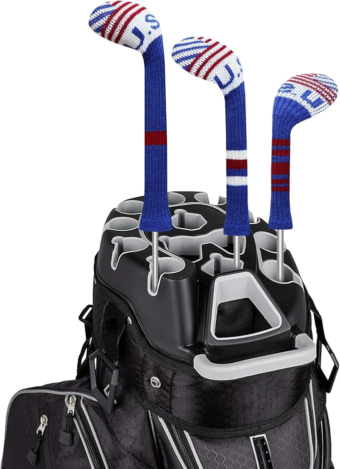 LeFeng 3Pcs Golf Club Covers, Knitted Golf Club Covers for 460cc Driver Fairway Woods and Hybrid
