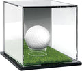 Golf Ball Display Case Small Golf Ball Case Acrylic Case Clear Display Box Square Display Holder Stand for Baseball Golf Ball Enthusiasts Collectibles, 3.9 x 3.5 x 3.9 Inch