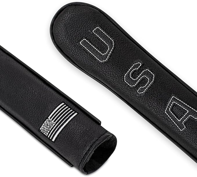 Golf Alignment Stick Cover Premium Leather Perfect Cover for Alignment Sticks Classic Blank Direction Rod Design Alignment Sticks Holder Golf Club Protector.