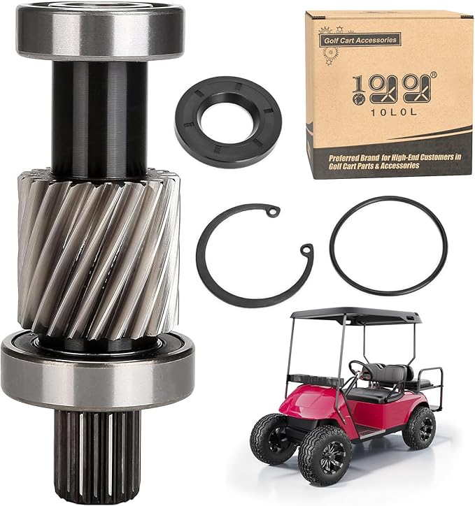 10L0L Input Shaft Kit for EZGO TXT & Medalist 1994-up, Marathon 1988-1994 Electric Golf Cart, 21 Tooth Spline Gear 1.5" Diameter, OEM# 28095G01 28095-G01 26926G01 26926-G01 612556
