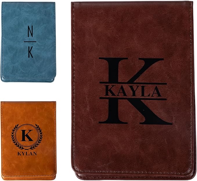 CALLIE Personalized Leather Golf Scorecard Holder - Engraved Initials and Name for Golf Professionals and Enthusias
