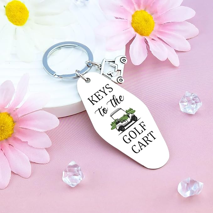 Golf Keychain Stuff Gifts for Golfers Keys To The Golf Cart Accessories for Women Golfing Accessories for Men Daddy Boss Uncle Funny Golfer Gifts Christmas Stocking Stuffer Gift Ideas