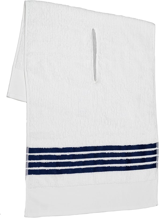 The Tour Towel | Large Golf Caddy Towel Terry Cloth, Absorbent 19" x 44", Center Cut, Perfect Hang Golf Cart Accessory and Golf Bag, Multiple Colors