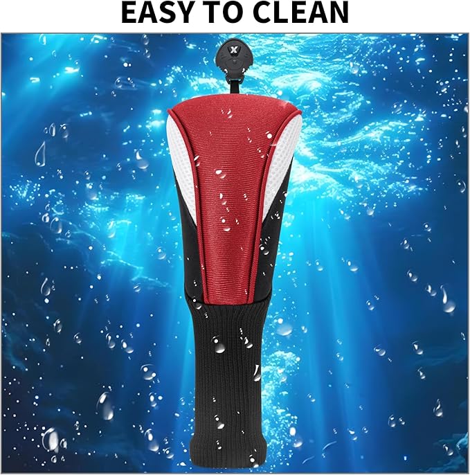 Golf Head Covers for Fairway Woods Driver Hybrids 5 Pieces Nylon Mesh Sports Fan Golf Club Headcovers-Golf Accessories for Men Women.