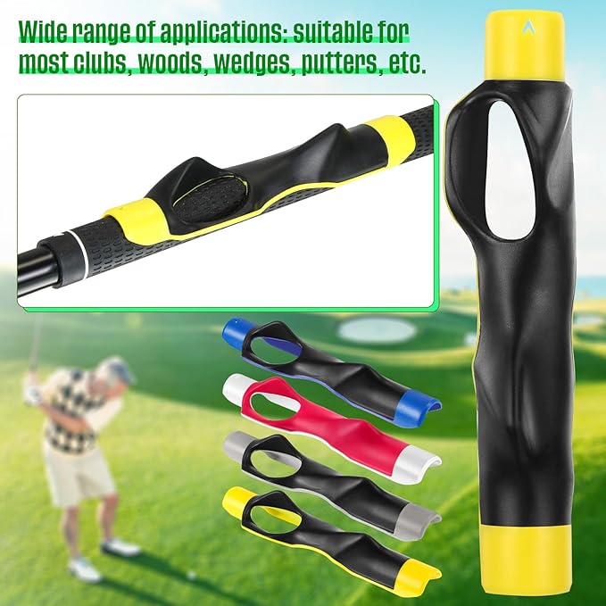 4 Pcs Golf Grip Trainer Attachment for Improving Hand Positioning Right Handed Golf Club Grip Trainer Swing Equipment for Beginner Correct Posture
