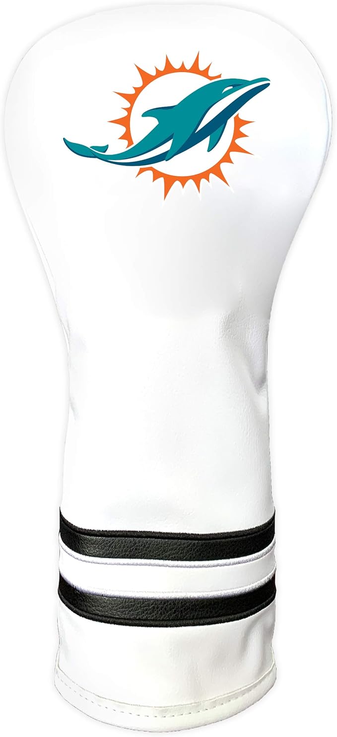 Team Golf NFL White Vintage Fairway Golf Club Headcover, Form Fitting Design, Retro Design