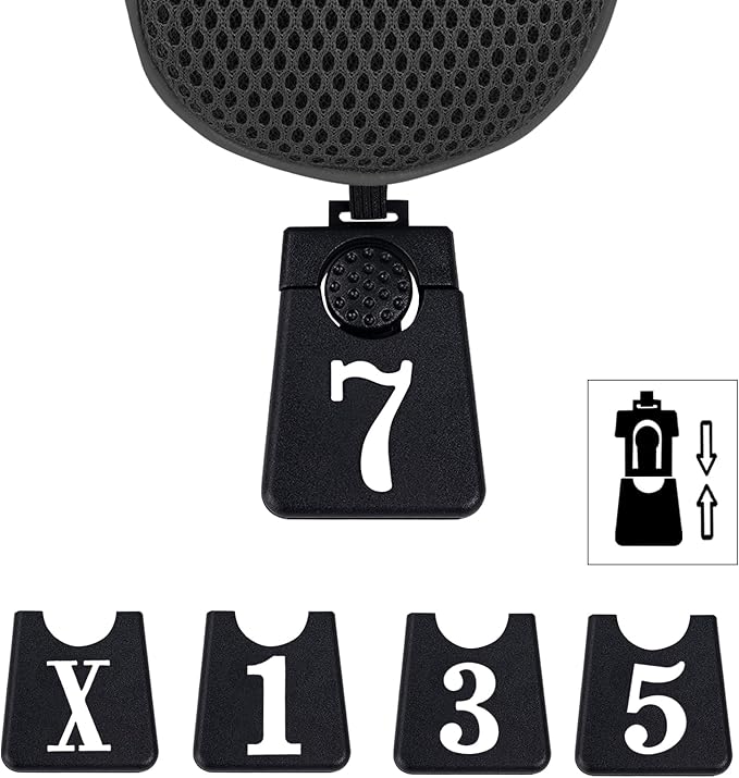 Andux 3pcs/Set Golf 460cc Driver Wood Club Head Covers Long Neck with No. Tags