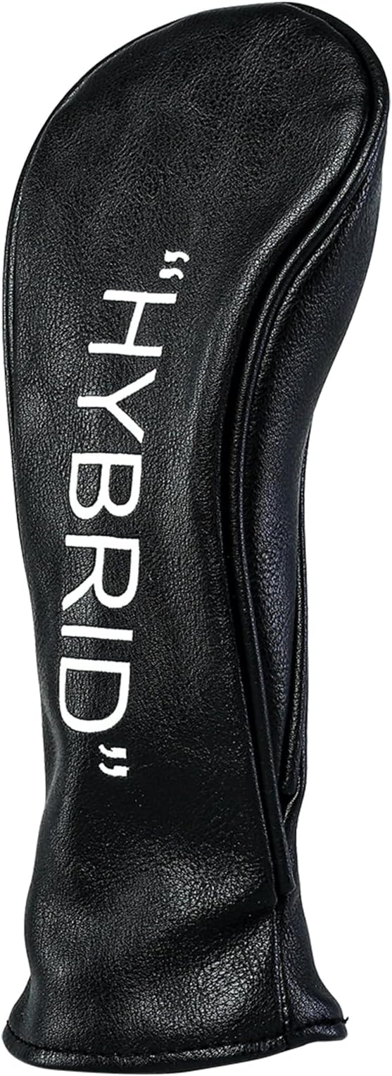 Golf Club Covers – Leather Driver Headcover, Fairway Wood, 3 Wood, Hybrid, Fits Mallet Blade Putter Head Covers Alignment Stick Cover