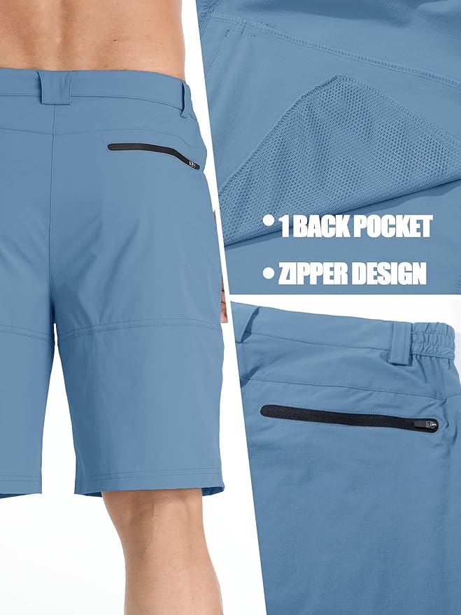 TACVASEN Men's Summer Outdoor Shorts Quick Dry Cargo Casual Work Hiking Shorts (NO Belt)