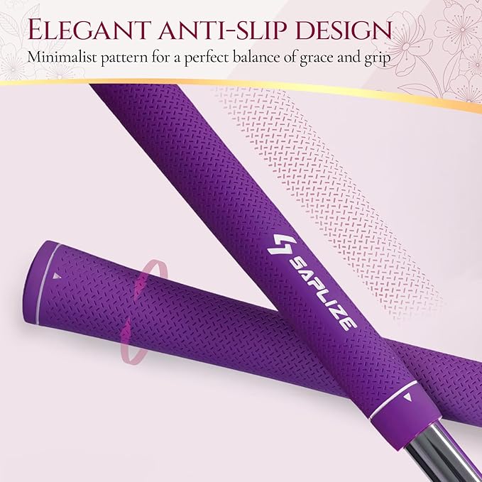 SAPLIZE Women’s Exclusive Golf Grips | Optimized Taper Design | Elegant Solid Color Series | Soft, Comfortable & Shock-Absorbing | Standard & Midsize, 13 Pack Golf Club Grip Kit for Women, Men & Juniors, CC02 Series