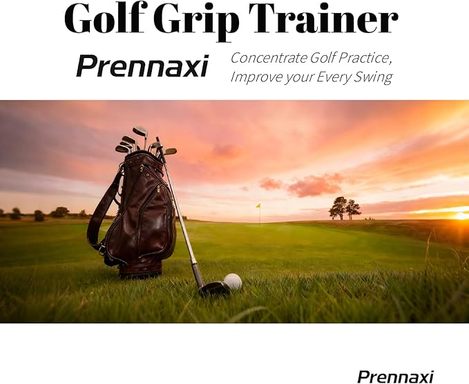 Golf Grip Corrector Trainer, Full-Wrap Hand Placement for Proper Grip and Straighter Shots - Fits All Standard Clubs, Soft Anti-Slip Rubber,Lightweight, Portable Practice Tool