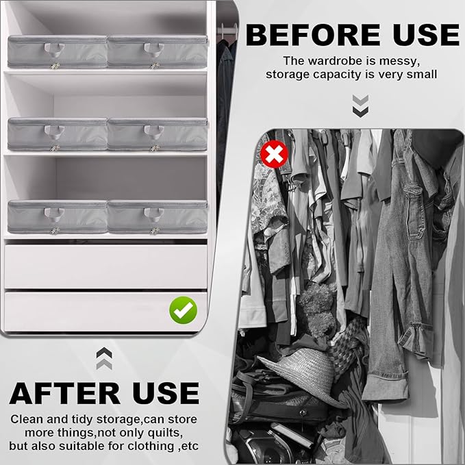 Extra Large Compression Packing Cubes for Travel Essentials, 2 Pack Expandable Travel Cubes for Packing Bags Suitcase Organizer, Grey