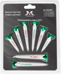 MAZEL Plastic Golf Tees 8 Pack｜Excellent Durability and Stability Plastic Tees with 5 Prongs,Reduces Friction & Side Spin
