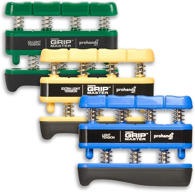 Prohands Gripmaster Hand Exerciser, Finger Exerciser (Hand Grip Strengthener), Spring-Loaded, Finger-Piston System, Isolate & Exercise Each Finger