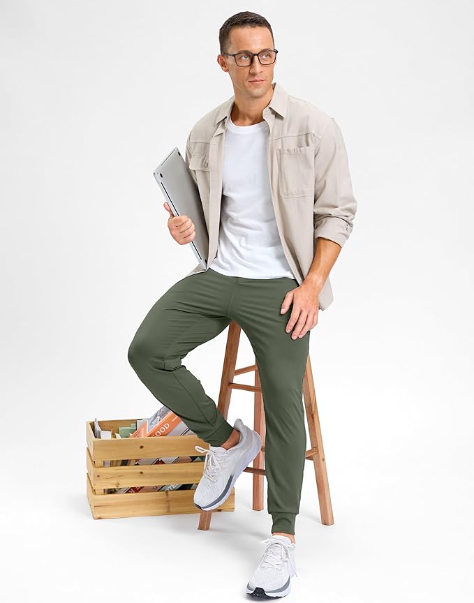 G Gradual Men's Golf Joggers Pants with Zipper Pockets Stretch Sweatpants Slim Fit Track Pants Joggers for Men Work Running