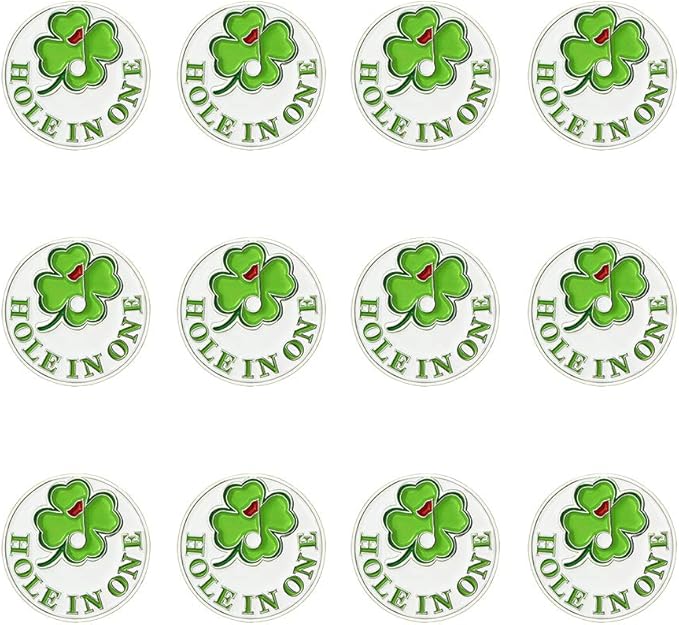 Golf Ball Markers Assorted Patterns Value Pack of 12 Golf Gifts, Golf Cap Clips and Divot Repair Tools Partner Accessories Sets for Men Women Golfer