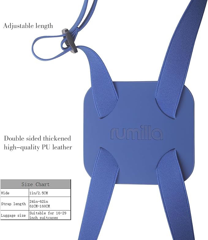 Luggage Straps for suitcases，Luggage Straps Bag Bungee， LAdd a Bag Easy to Travel Suitcase Elastic Strap Belt (Blue Luggage strap-1PCS)