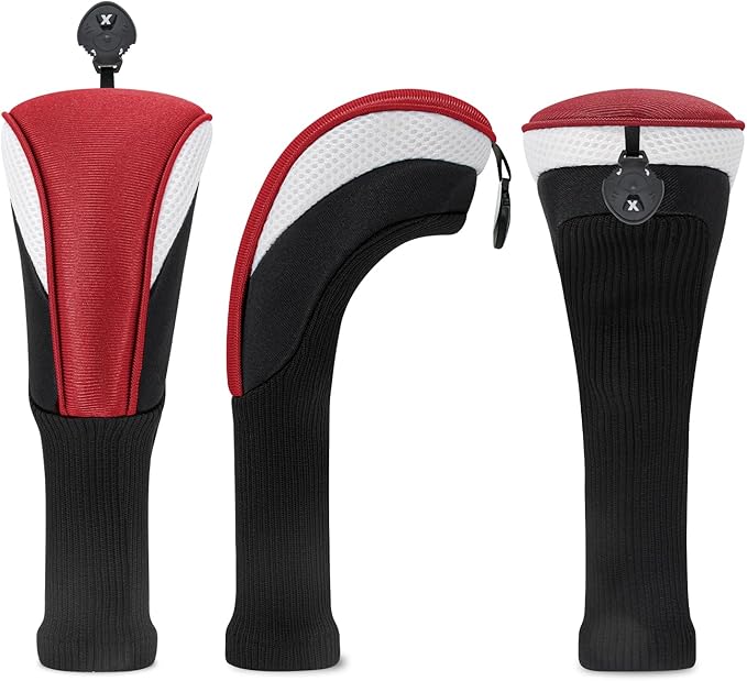 Golf Head Covers for Fairway Woods Driver Hybrids 5 Pieces Nylon Mesh Sports Fan Golf Club Headcovers-Golf Accessories for Men Women.