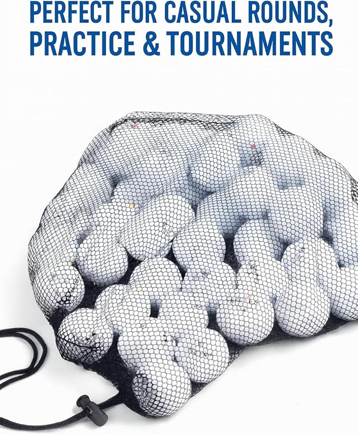 Clean Green Golf Balls Recycled & Used Golf Balls for 48 Callaway Golf Balls Brand Mix - Recycled & Used Golf Balls in Bulk Good Condition - Includes Mesh Carrying Bag